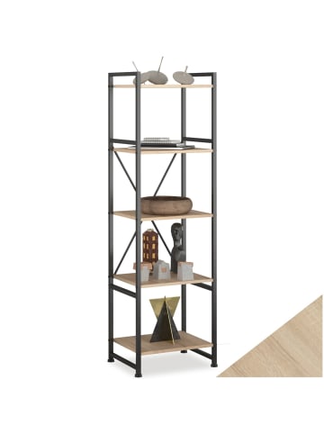 tectake Standregal, inklusive Kippschutz, 47,5 x 34,5 x 151,5 cm