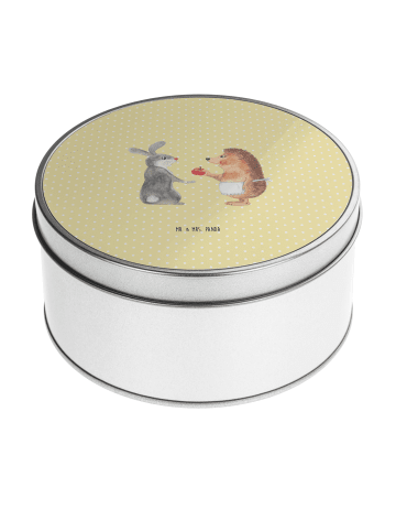 Mr. & Mrs. Panda Aufbewahrungsbox Hase Igel ohne Spruch in Gelb Pastell