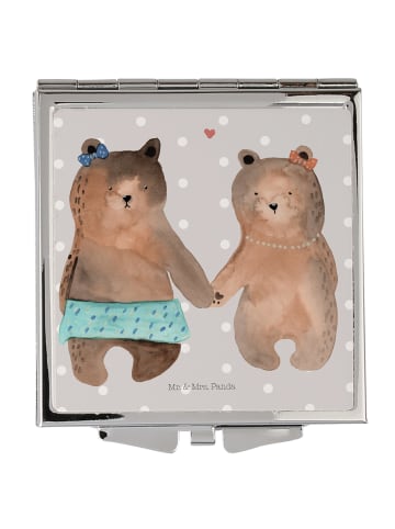 Mr. & Mrs. Panda Schminkspiegel Bär Freundin ohne Spruch in Grau Pastell