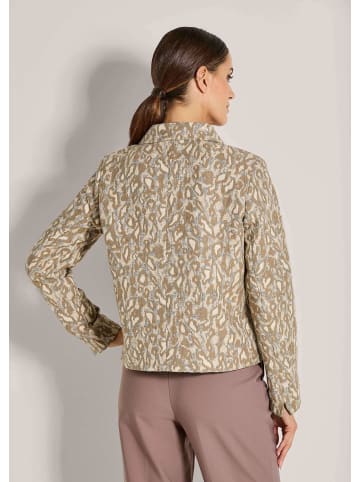 MADELEINE Moderner Kurzblazer im Leo-Design in beige / cappuccino / multicolor