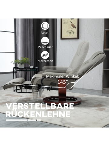 HOMCOM Relaxsessel in Grau 78L x 87B x 100H cm
