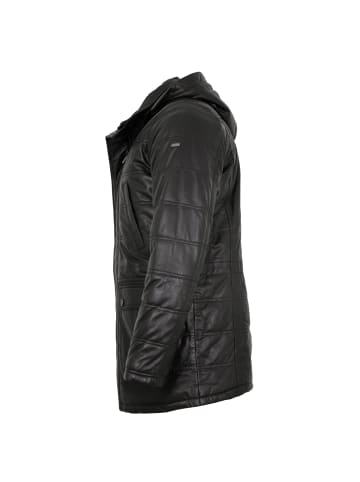 Bugatti Stepplederjacke Lammnappa in Schwarz