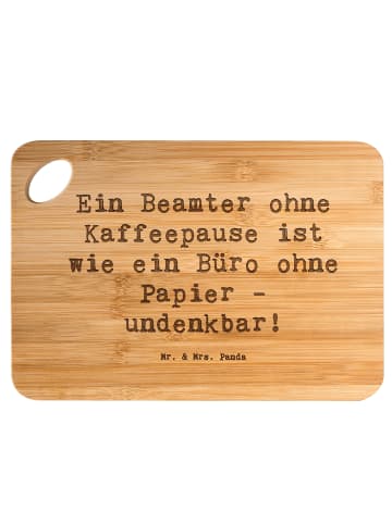 Mr. & Mrs. Panda Schneidebrett Spruch Beamter Kaffeepause mit Sp... in Braun