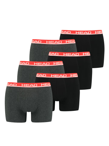 HEAD Boxershorts Head Basic Boxer 6P in 011 - Grey / Red