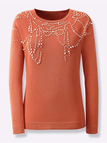 creation L Modal-Baumwoll-Pullover in papaya