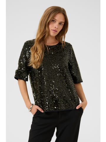 CULTURE Kurzarm-Bluse CUmelia Relaxed fit in Olive Night