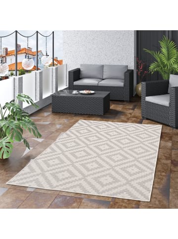 Pergamon In- & Outdoor Teppich Marbella Fliesenoptik in grau