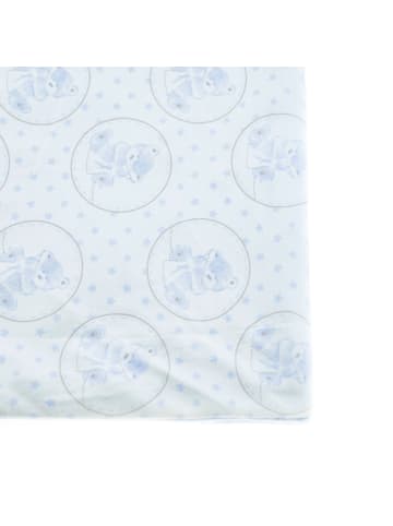 Almina Babydecke Doppellagig 75cm x 100cm in Babyblau Motiv 3