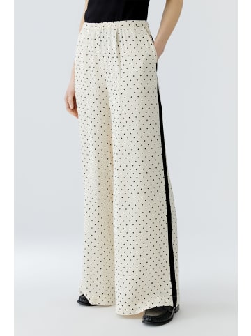 Oui Hose in white black
