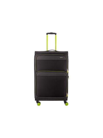 Franky 3er Koffer SET Gr. L/M/S Reisegepäck T27-F Spinner in black/neongreen