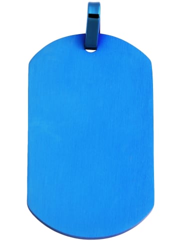 Adeliás Unisex Anhänger – Gravuranhänger aus Edelstahl in blau