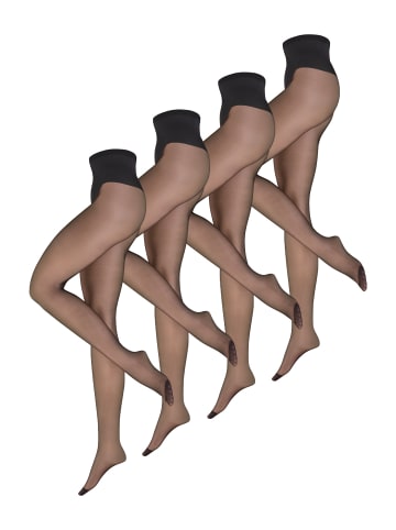 Nur Die  Feinstrumpfhose Seidenfein In Shape 15 DEN in Schwarz