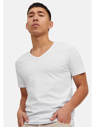 Jack & Jones T-Shirt Essentials in Weiß / schwarz / hellgrau