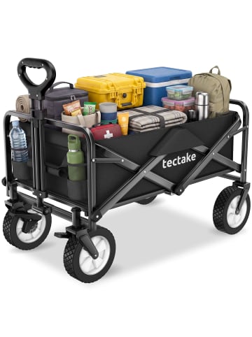 tectake Faltbarer Handwagen Leon mit Bremsen, Belastbarkeit 80kg