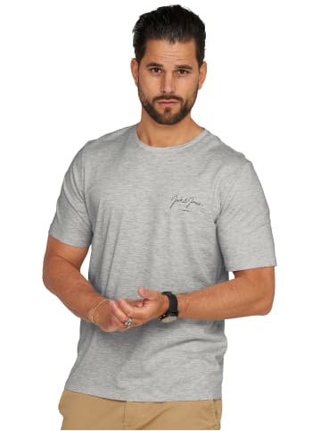 Jack & Jones T-Shirt - JJSANCHEZ TEE SS CREW NECK in Grey Melange/Style 2