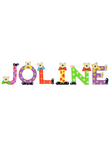Playshoes Deko-Buchstaben "JOLINE" in bunt