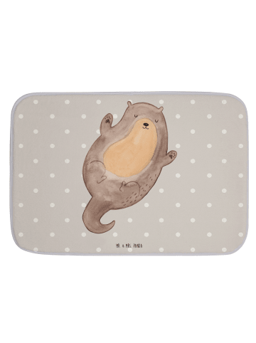 Mr. & Mrs. Panda Badeteppich Otter Umarmen ohne Spruch in Grau Pastell