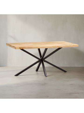 KADIMA DESIGN Esszimmertisch 180x90x76 cm Massivholz Metall Esstisch