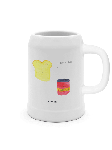 Mr. & Mrs. Panda Steinkrug Toast Marmelade ohne Spruch in Weiß