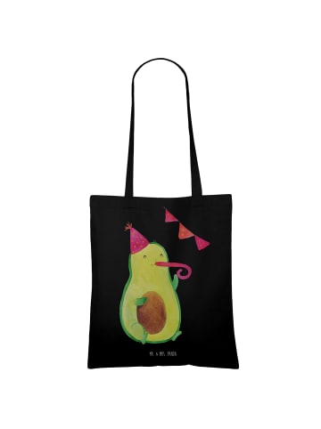 Mr. & Mrs. Panda Tote Bag Avocado Party ohne Spruch in Schwarz