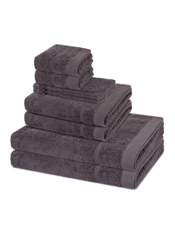 Ross 2 X Wasch- 2 X Gäste- 2 X Dusch- 2 X Handtuch im Set Rubin in Schiefer