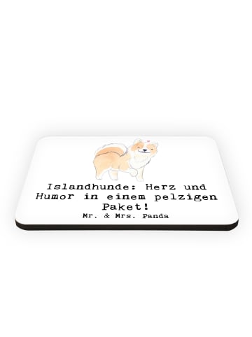 Mr. & Mrs. Panda Magnet Islandhund Freude mit Spruch in Weiß