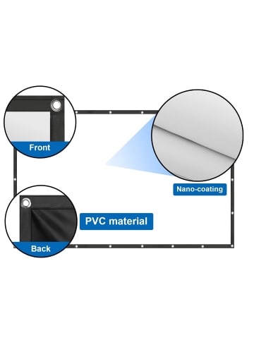 LA VAGUE LV-STA120FP PRO Screen 16/9 120 Zoll Weiß/Schwarz in weiß
