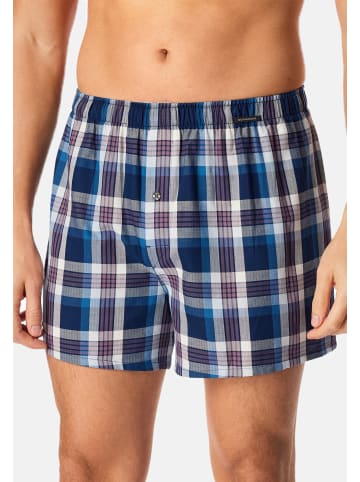 Schiesser Boxershorts Web in Blau / grau