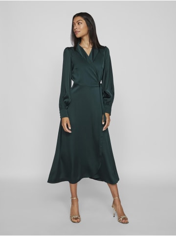 Vila Kleid mit V-Ausschnitt in Scarab