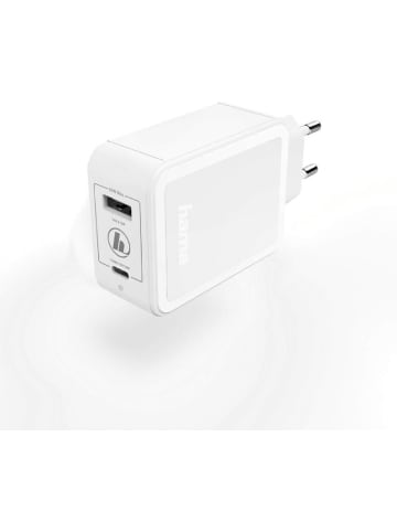 Hama Quick Charge Schnell-Ladegerät Netzladegerät in Weiß