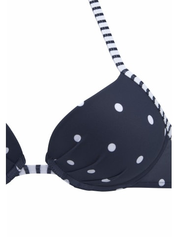 S. Oliver Push-Up-Bikini-Top in marine-weiß