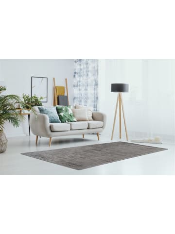 Kayoom Kurzflor Teppich Karma 125 in anthrazit - rechteckig
