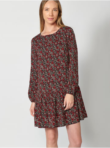 KOROSHI Kleid mit langen ärmeln in rot
