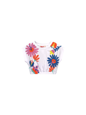 Denokids Set Crop Top & Skirt Floral in weiss