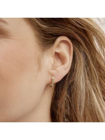 Amor Creolen Silber 925, rhodiniert in gold