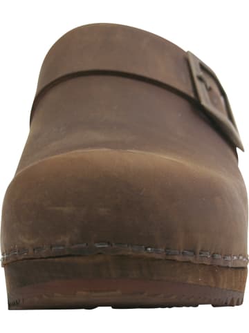 Sanita Comfortwear Clog "Wood-Urban Open" in Braun