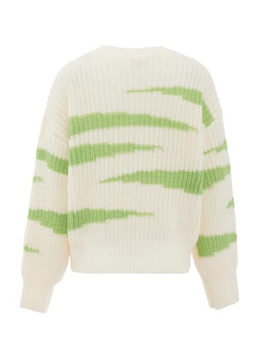 myMo Damen Sweater in WOLLWEISS LIMETTE