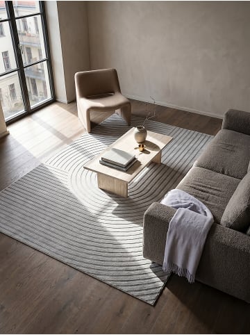 KADIMA DESIGN Kurzflorteppich Geometrisch pflegeleicht Wohnzimmer Schlafzimmer Flur in Grau