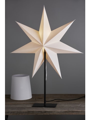 STAR Trading Tischlampe Frozen mit Wechselschirm, weiß, 76cm/55cm in Silber