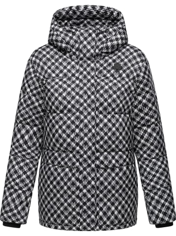 ragwear Steppjacke Wikesh Print in Black