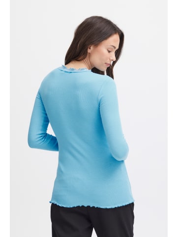 Fransa FRHIZAMOND 8 Tshirt EXT Tight fit in Ethereal Blue