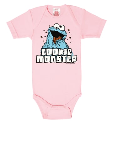 Logoshirt Baby-Body SESAMSTRAßE - KRÜMELMONSTER - Print in pink