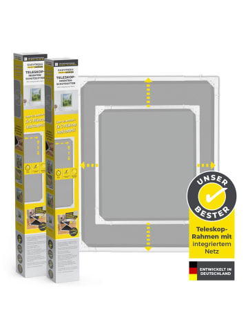 EASYmaxx EASYmaxx Insect Protect - Teleskop-Insektenschutzgitter - weiß - 2er-Set