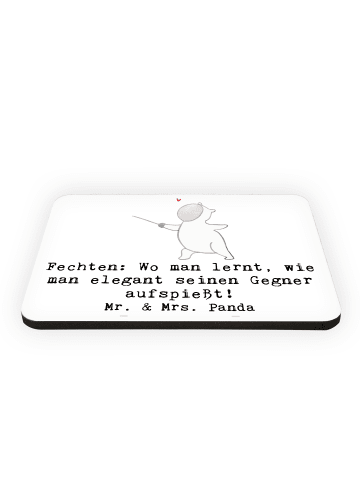 Mr. & Mrs. Panda Magnet Fechten Eleganz mit Spruch in Weiß