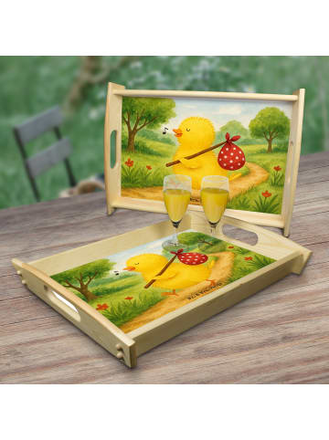 Mr. & Mrs. Panda Tablett Küken Wander Design ohne Spruch in Weiß