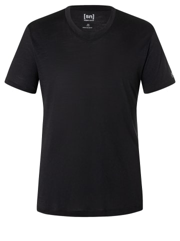 super.natural Merino T-Shirt in schwarz