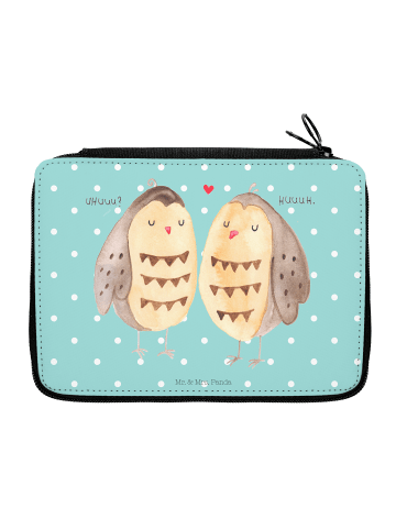 Mr. & Mrs. Panda Federmäppchen Eulen Liebe ohne Spruch in Türkis Pastell