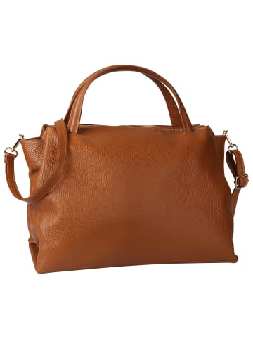 Toscanto Leder Handtasche Toscanto Tasche tan, hellbraun ca. 36cm