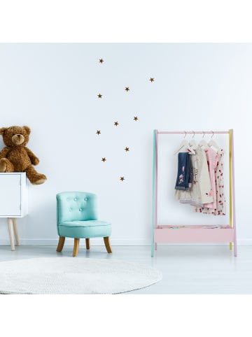 relaxdays Kinder-Kleiderständer in Bunt - (B)64,5 x (H)99 x (T)42 cm