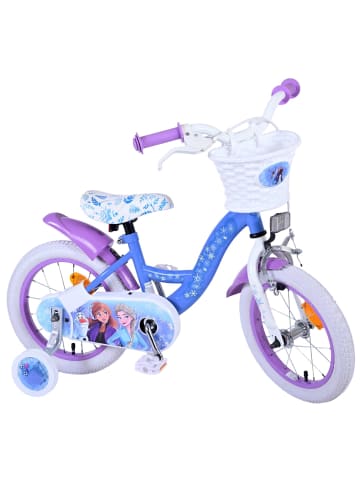 Volare Kinderfahrrad Disney Frozen 2 für Mädchen 14 Zoll Kinderrad Blau/Lila 4 Jahre
